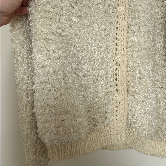 Vintage Cream Textured Cardigan - Picture 5 of 12
